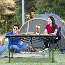 Aluminum Camping Table for 4-6 People with Carry Bag-Black by LJGDeals