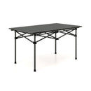Aluminum Camping Table for 4-6 People with Carry Bag-Black by DirectDeals