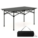 Aluminum Camping Table for 4-6 People with Carry Bag-Black by DirectDeals