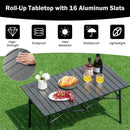 Aluminum Camping Table for 4-6 People with Carry Bag-Black by LJGDeals