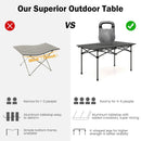Aluminum Camping Table for 4-6 People with Carry Bag-Black by LJGDeals