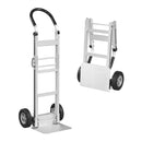 Aluminum Dolly Cart with 2 Rubber Wheels and Ergonomic Handle by LJGDeals
