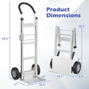Aluminum Dolly Cart with 2 Rubber Wheels and Ergonomic Handle by LJGDeals