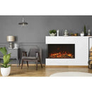 Amantii Tru-View XL XT 50" Three-Sided Electric Fireplace with Designer Media Kit