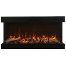 Amantii Tru-View XL XT 72" Three-Sided Indoor Outdoor Electric Fireplace with 22" Tall Viewing Area