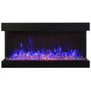 Amantii Tru-View XL XT 72" Three-Sided Indoor Outdoor Electric Fireplace with 22" Tall Viewing Area