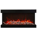 Amantii Tru-View XL XT 72" Three-Sided Indoor Outdoor Electric Fireplace with 22" Tall Viewing Area