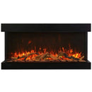 Amantii Tru-View XL XT 88" Three-Sided Electric Fireplace with 22" Glass Viewing Area