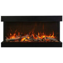 Amantii Tru-View XL XT 88" Three-Sided Electric Fireplace with 22" Glass Viewing Area