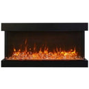 Amantii Tru-View XL XT 88" Three-Sided Electric Fireplace with 22" Glass Viewing Area