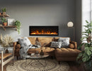 Amantii Fire & Ice Evolution 50" Linear Electric Fireplace with Multi-Color Flame Effects