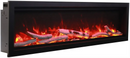 Amantii Symmetry Bespoke 34" Smart Built-In Electric Fireplace – Indoor/Outdoor with Audio, WiFi & LED Flame Display