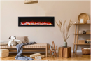 Amantii Symmetry Bespoke 88" Built-In Smart Electric Fireplace – Indoor/Outdoor with Bluetooth and Crackling Sound