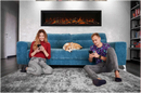 Amantii Symmetry Lumina 100" Smart Built-In Electric Fireplace – Indoor/Outdoor with LED Logset & Front Heat Vent