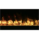 Amantii Symmetry Lumina 88" Smart Electric Fireplace – Indoor/Outdoor Built-in with LED Logset & Front Heat Vent