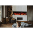 Amantii Tru View Bespoke 55" Three-Sided Indoor/Outdoor Electric Fireplace with Smart Control and Bluetooth