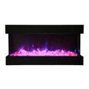 Amantii Tru-View XL Deep 50" Three-Sided Built-In Electric Fireplace for Indoor/Outdoor Use