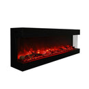 Amantii Tru-View XL Deep 72" Three-Sided Built-In Electric Fireplace with Multi-Color Flame and Ambient Canopy Lighting