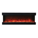 Amantii Tru-View XL Deep 72" Three-Sided Built-In Electric Fireplace with Multi-Color Flame and Ambient Canopy Lighting