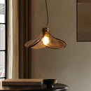 Amber Petal Glass Pendant Light