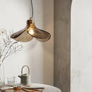 Amber Petal Glass Pendant Light