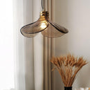 Amber Petal Glass Pendant Light