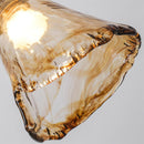 Amber Wavy Glass Floral Chandelier