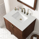 James Martin Amberly 30" Dual Mount Single Bathroom Vanity, Mid-Century Walnut