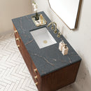 James Martin Amberly 48" Dual Mount Single Bathroom Vanity, Mid-Century Walnut