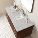 James Martin Amberly 48" Dual Mount Single Bathroom Vanity, Mid-Century Walnut