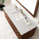 James Martin Amberly 60" Dual Mount Single Bathroom Vanity, Mid-Century Walnut