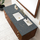 James Martin Amberly 60" Dual Mount Single Bathroom Vanity, Mid-Century Walnut