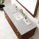 James Martin Amberly 60" Dual Mount Single Bathroom Vanity, Mid-Century Walnut