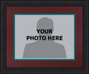 NHL Hockey Photo Picture Frame Kit - Anaheim Mighty Ducks (Burgundy Matting, Teal Trim) by Dynasty Sports & Framing