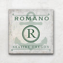 Personalized Family Name & Anchor Monogram Canvas Decor