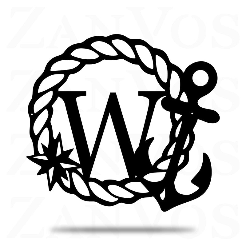 Anchor Initial Monogram