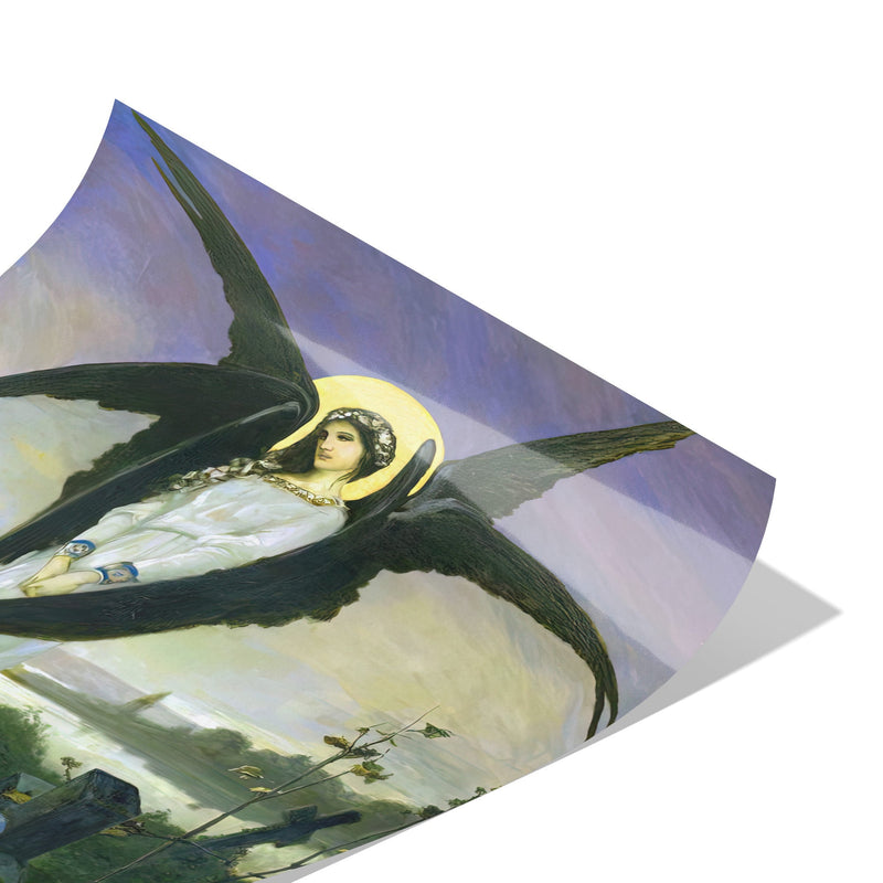 "Angel in a Cemetery" by Vasily Alexandrovich Kotarbinsky Matte Poster