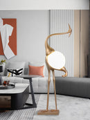 Animal Crane Art Deco Floor Lamp