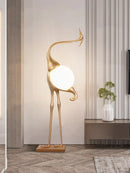 Animal Crane Art Deco Floor Lamp