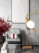 Animal Crane Art Deco Floor Lamp