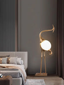 Animal Crane Art Deco Floor Lamp