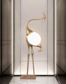 Animal Crane Art Deco Floor Lamp