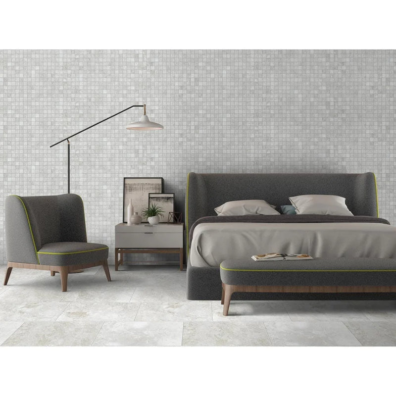 MSI Ansello Grey Mosaic Ceramic Wall and Floor Tile