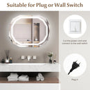 Anti-Fog Bathroom Mirror with 3 Color LED Light Memory Function by LJGDeals