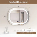 Anti-Fog Bathroom Mirror with 3 Color LED Light Memory Function by LJGDeals