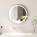 Anti-Fog Round Led Bathroom Mirror with 3 Color LED Lights by LJGDeals
