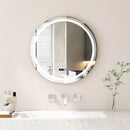 Anti-Fog Round Led Bathroom Mirror with 3 Color LED Lights by DirectDeals