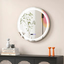 Anti-Fog Round Led Bathroom Mirror with 3 Color LED Lights