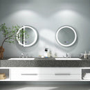 Anti-Fog Round Led Bathroom Mirror with 3 Color LED Lights by DirectDeals