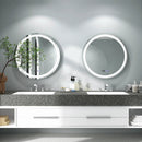 Anti-Fog Round Led Bathroom Mirror with 3 Color LED Lights by LJGDeals